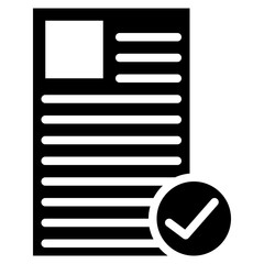 Sticker - Reference Check icon vector image. Can be used for Hiring Process.