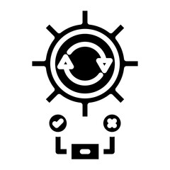 Canvas Print - Test Automation Framework icon vector image. Can be used for Software Testing.