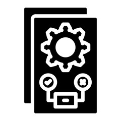 Sticker - Test Configuration icon vector image. Can be used for Software Testing.