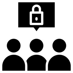 Poster - Confidentiality icon vector image. Can be used for Compilance and Regulation.