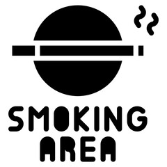 Poster - Smoking Area icon vector image. Can be used for Smoking.