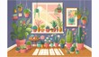 © Oleg - Flat illustration of indoor plants