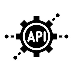 Wall Mural - API icon vector image. Can be used for Data Science.