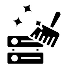 Sticker - Data Cleaning icon vector image. Can be used for Data Science.