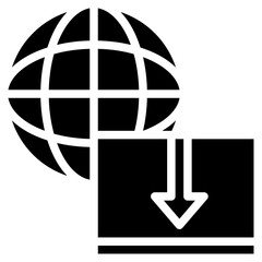 Poster - Import icon vector image. Can be used for Data Science.