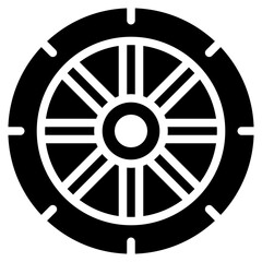 Poster - Flat Tire icon vector image. Can be used for Burnout.