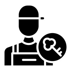 Wall Mural - Locksmith icon vector image. Can be used for Locksmith.