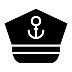 Canvas Print - Captain Hat icon vector image. Can be used for Cruiser.