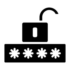 Canvas Print - Password icon vector image. Can be used for Information Security.