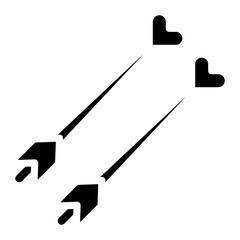 Poster - Cupid's Arrow icon vector image. Can be used for Dating App.