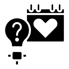 Sticker - Date Ideas icon vector image. Can be used for Dating App.