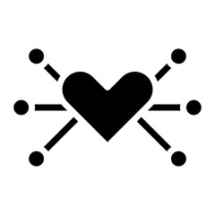 Poster - Love Connection icon vector image. Can be used for Dating App.