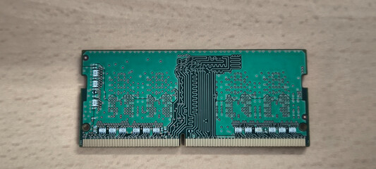 Ram for notebook computer on wooden table