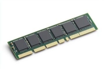 Poster - isolated on white background, cpu (central processing unit) or microprocessor close up.