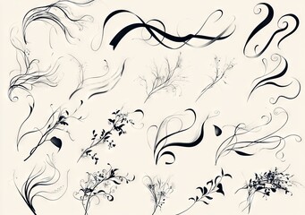 Poster - vintage frames, flourishes, labels, dividers, and decorative swirls.