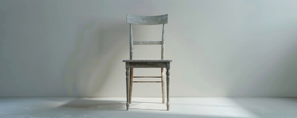 Poster - Chair on white background, 4K hyperrealistic photo