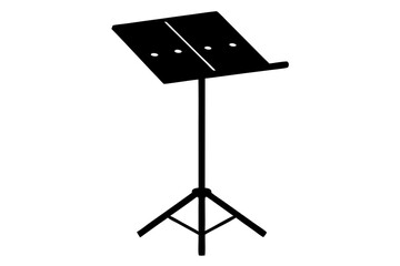 Music Stand | vector silhouette illustration on white background