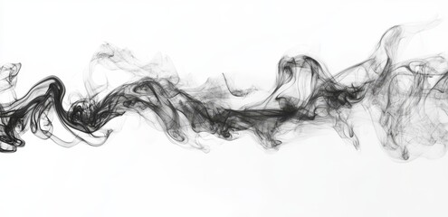 Wall Mural - Stock image of black and white smoke isolated on a transparent black background. Clouds with bottomless clouds. - black and white smoke isolated on a transparent black background.