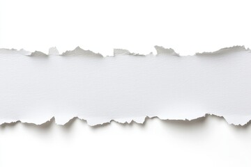 Aufkleber - Torn paper edges. Ripped strips of white paper. Isolated objects for graphic design.
