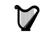 © imrangdpro - Harp musical silhouette | vector silhouette illustration on white background