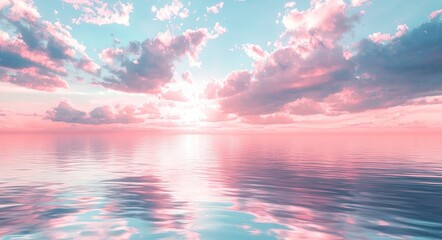 Poster - Pinks and blues encircle the sky in a stunning display of color