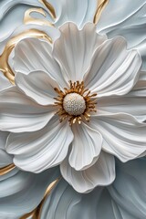 Aufkleber - The Chamomile flower looks beautiful and delicate against a pink background