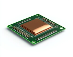 Poster - computer processors cpu isolated on white
