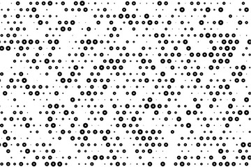 Poster - Random sized dotted grid with hollow center circles