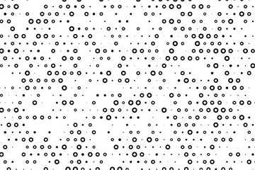 Poster - Symmetrical dot grid with hollow centers and random sizes