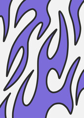 Poster - simple background with flame pattern