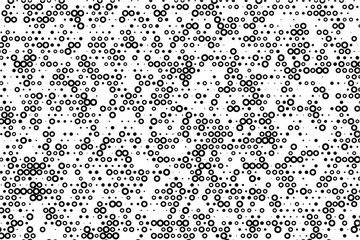 Poster - Geometric staggered dot pattern with hollow centers
