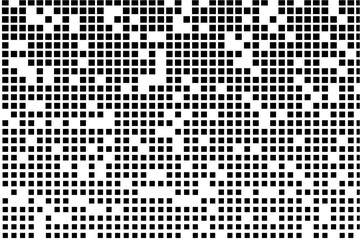 Aufkleber - Minimalist black squares with randomized gaps