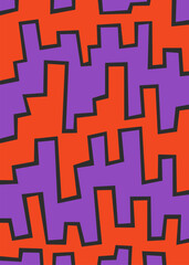 Aufkleber - Abstract background with irregular gradient lines pattern