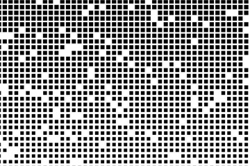 Aufkleber - Abstract minimalist pattern with shrinking black squares and gaps