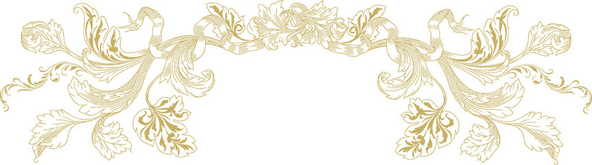 Vintage gold style Baroque Borders 