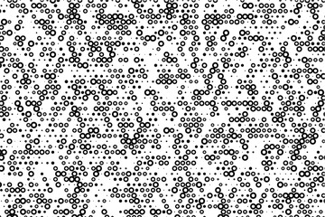 Poster - Abstract dotted grid with random hollow circles
