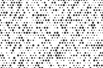 Poster - Irregular grid of hollow dots on staggered layout