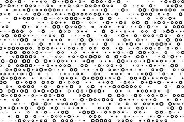 Poster - Geometric staggered dot pattern with hollow centers