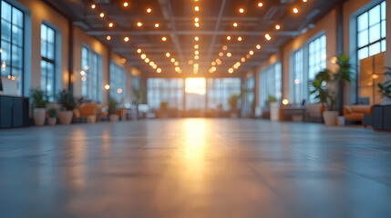 Modern bright office interior with furniture and daylight.Blurred background of a modern office space. Blurred office backdrop.