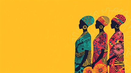 Ethiopian traditional attire, colorful patterns, cultural dance, flat design illustration