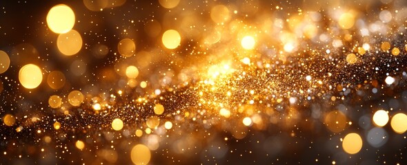 Wall Mural - This is a festive abstract Christmas bokeh background featuring bokeh lights in beige - suitable for banners, new year, anniversary, wedding, etc.