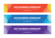 © Tuesday04 - Set of business banner design templates in modern, geometry, abstract shape pattern style for schools, companies, workshops, events and conference.