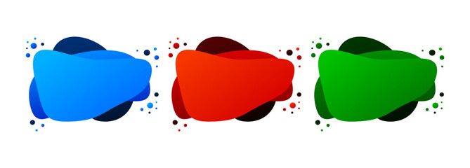 Poster - Abstract Liquid Shapes. Fluid design. Isolated flat geometric shapes of different colors. Design template. Vector illustration.