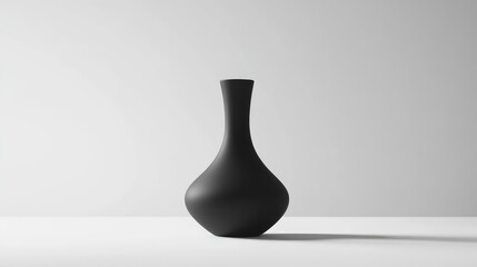 Poster - elegant matte black minimalist perfume bottle design