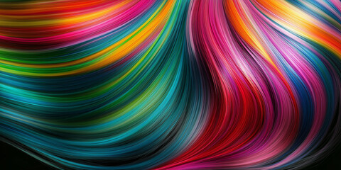 Poster - Abstract colorful wave background flowing in a rainbow spectrum of colors