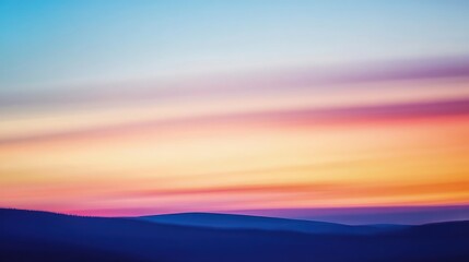 Twilight Photography Capturing Diffraction Effects with Vibrant Colors, Silhouettes, and Dreamy Sky Gradients in Ethereal Atmosphere