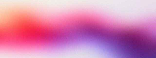 Fototapete - Trendy colorful abstract grainy background. Light bright mash gradient. Vivid colors noise texture on dark grainy background: a vibrant color gradient of pink, yellow, magenta and purple, abstract