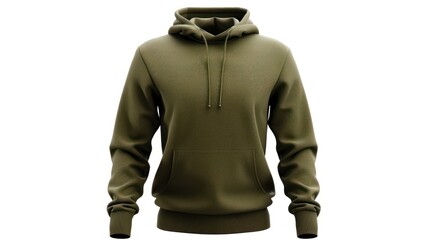 Sticker - Olive Green Hooded Sweatshirt with Drawstring