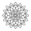 © md - Mandala silhouette vector style with white background