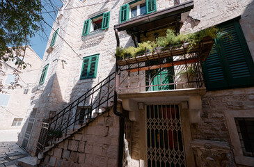 The street of Split town at Croatia.